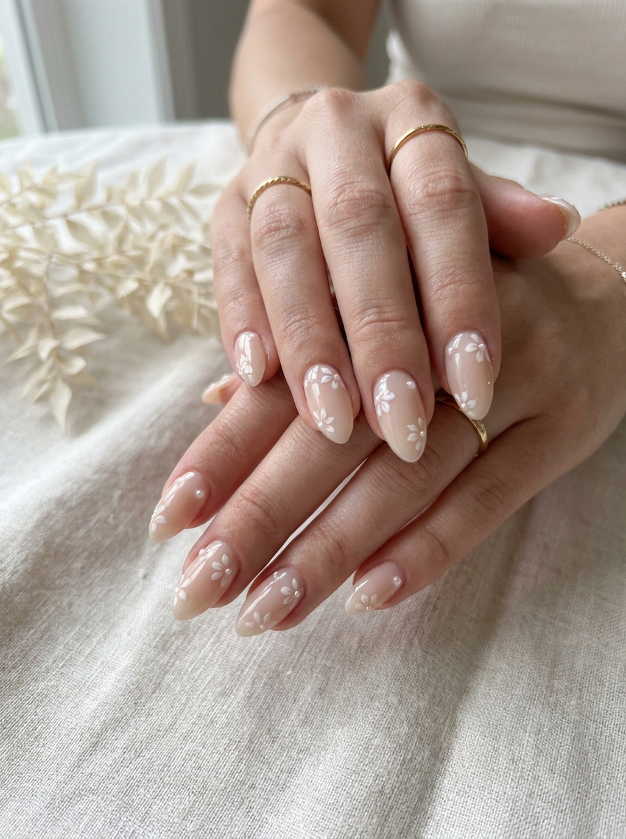 Plum French Outline Nails